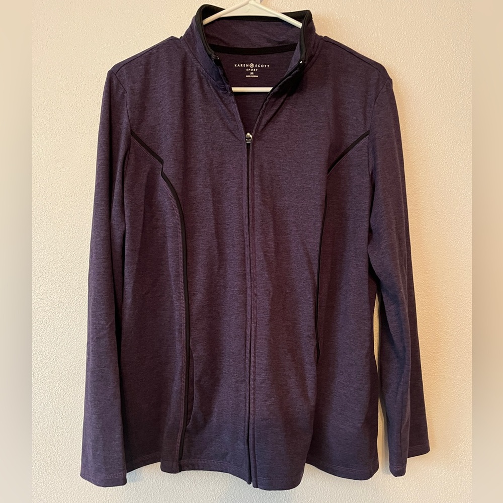 Karen Scott Purple Lightweight Athletic Jacket